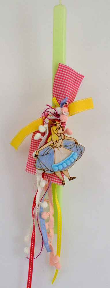 Easter Lampada Candle Kids Wooden Alice in Wonderland 40cm